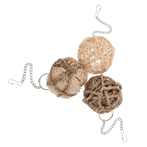 Milisten 3stücke Teiliges Kauspielzeug-Set Für Vögel Rattan-Ball Zum Aufhängen Futter-suchspielzeug Für Papageien Sicheres Vogelspielzeug Für Kleine Vögel Beißspielzeug Mit Robustem Milisten 3stücke Teiliges Kauspielzeug-Set Für Vögel Rattan-Ball Zum Aufhängen Futter-suchspielzeug Für Papageien Sicheres Vogelspielzeug Für Kleine Vögel Beißspielzeug Mit Robustem von Milisten