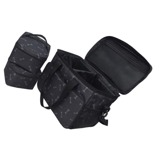 Milisten 3 Stück Tasche für Haustiere groß Reisen Reise-Aufbewahrungstasche Reiseträger pet Backpack hundetüten kotbeutel tragbare Aufbewahrungstasche Transportbox für Haustiere 600d Black von Milisten