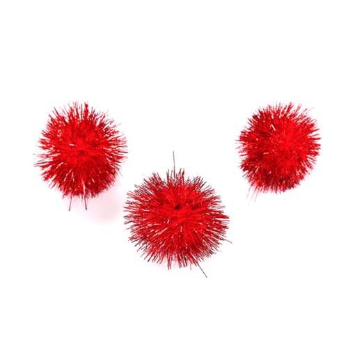 Milisten 30stücke Bunte Mini Glitzer Tinsel Bälle Pom Bälle Für Katzen-Spielzeug Gemischte Farben Interaktive Spielmöglichkeiten Für Ihre Katze von Milisten