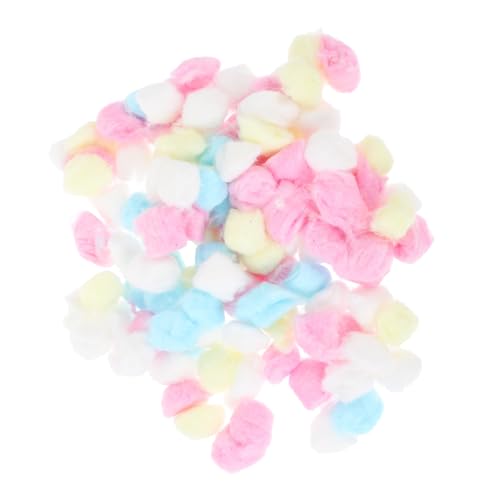 Milisten 300 Stück Bunte Hamster Baumwollbällchen für Haustiernest Winterwarme Saugfähige Schadstofffreie Schlaf Kuschelmaterialien für Kleine Nagetiere Wie Zwerghamster und Chinchilla von Milisten