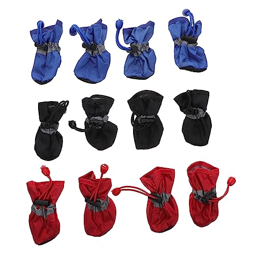 Milisten 3Sätze Hundeschuhe wasserdichte Haustierstiefel mit Rutschfester Sohle für Tragbar für Regenwetter und Outdoor Aktivitäten Milisten 3Sätze Hundeschuhe wasserdichte Haustierstiefel mit Rutschfester Sohle für Tragbar für Regenwetter und Outdoor Aktivitäten von Milisten