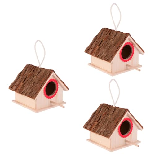 Milisten 3St Vogelnest Vogelbrutbox aus Holz zimmervoliere vogelhäuser für draußen Vogel für Sittiche unvollendetes Vogelhaus Vogelnest zur Dekoration Vogelhaus aus Holz hölzern Brown Milisten 3St Vogelnest Vogelbrutbox aus Holz zimmervoliere vogelhäuser für draußen Vogel für Sittiche unvollendetes Vogelhaus Vogelnest zur Dekoration Vogelhaus aus Holz hölzern Brown von Milisten