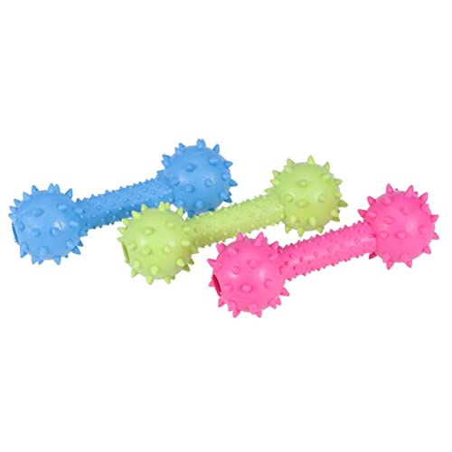 Milisten 3stücke Gummi-Sound-hantel Für Hunde Und Katzen Kauspielzeug Mit Glöckchen Zahnreinigungsspielzeug Interaktives Haustierzubehör Blau Gelb Rosa Milisten 3stücke Gummi-Sound-hantel Für Hunde Und Katzen Kauspielzeug Mit Glöckchen Zahnreinigungsspielzeug Interaktives Haustierzubehör Blau Gelb Rosa von Milisten