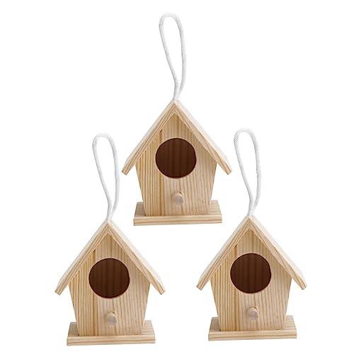 Milisten 3 Stück Künstliches Vogelnest Dekoratives Hängendes Vogelnest für Garten und Kleiner Vogelhaus Ornament für Osterpartys und Gartendekoration von Milisten