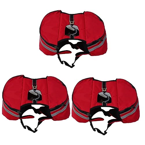 Milisten 3St Hunderucksack Hunde Reisen Campingausrüstung Hundegeschirre Welpe Camping Rucksack für Hunde Hund satteltasche Gurt Tasche aus Hunde Rucksack rot Milisten 3St Hunderucksack Hunde Reisen Campingausrüstung Hundegeschirre Welpe Camping Rucksack für Hunde Hund satteltasche Gurt Tasche aus Hunde Rucksack rot von Milisten