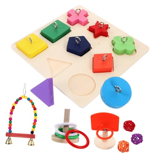 Milisten Vogel Kauen Spielzeug Set Vogel Papagei Schaukel Spielzeug Pädagogische Blöcke Vogel Gesundheit Bindung Milisten Vogel Kauen Spielzeug Set Vogel Papagei Schaukel Spielzeug Pädagogische Blöcke Vogel Gesundheit Bindung von Milisten