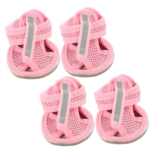 Milisten 4er-Pack Hundeschuhe Mesh Haustier Sandalen Atmungsaktive Outdoor Hundestiefel - Sneakers Für von Milisten