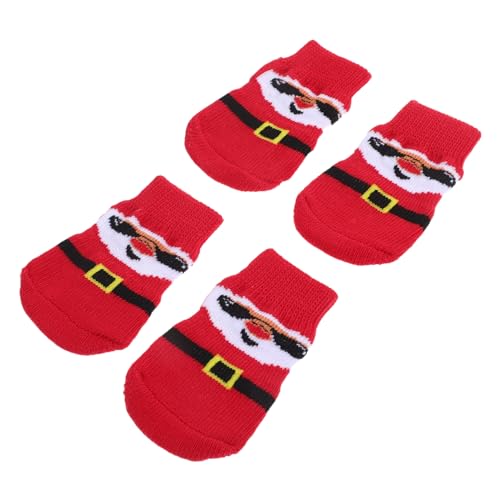 Milisten 4 Stück Haustier Socken Hundesocken Mit Traktion Weihnachtskatzensocken Weihnachtshundesocken Weihnachtshaustier Pfotenschutz Corgi-weihnachtssocken Slip-hundesocken Polyester Rot Milisten 4 Stück Haustier Socken Hundesocken Mit Traktion Weihnachtskatzensocken Weihnachtshundesocken Weihnachtshaustier Pfotenschutz Corgi-weihnachtssocken Slip-hundesocken Polyester Rot von Milisten