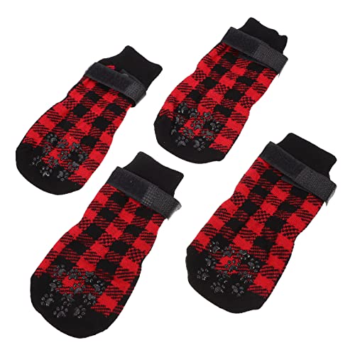 Milisten Stilvolle Haustiersocken 4er-Pack Hundesocken Mit Weihnachtsmotiv Gemütliches Schuhwerk Für Welpen Milisten Stilvolle Haustiersocken 4er-Pack Hundesocken Mit Weihnachtsmotiv Gemütliches Schuhwerk Für Welpen von Milisten