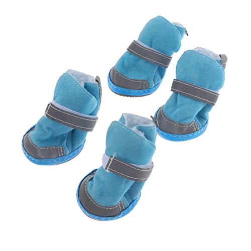 Milisten 4 Stück Haustierschuhe Hundeschuhe Outdoor-Schuhe rutschfeste Schuhe Für Kleine Haustiere Haustier Verdickte Schuhe Welpenschuhe Warme Winterschuhe Sherpa Sky-Blue Milisten 4 Stück Haustierschuhe Hundeschuhe Outdoor-Schuhe rutschfeste Schuhe Für Kleine Haustiere Haustier Verdickte Schuhe Welpenschuhe Warme Winterschuhe Sherpa Sky-Blue von Milisten