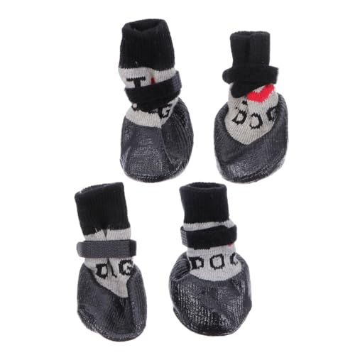 Milisten 4 Stück Haustierschuhe pet Supplies Paws pfotenschutz Hundeschutz pfostenschuhe schafwollsocken Dog Costume sockenschuhe Haustierstiefel Hundeschuhe Hundesocke aus Wolle Garn Black Milisten 4 Stück Haustierschuhe pet Supplies Paws pfotenschutz Hundeschutz pfostenschuhe schafwollsocken Dog Costume sockenschuhe Haustierstiefel Hundeschuhe Hundesocke aus Wolle Garn Black von Milisten