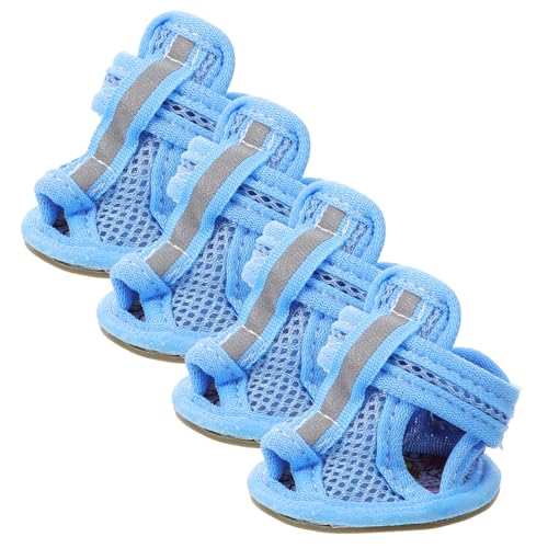 Milisten Haustierschuhe für Hunde Hundesandalen 4-teiliges Set Mesh-Material Atmungsaktiv - Milisten Haustierschuhe für Hunde Hundesandalen 4-teiliges Set Mesh-Material Atmungsaktiv - von Milisten