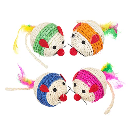Milisten Katzenspielzeugbälle 4er-Pack Sisal-katzenspielzeug Kratzspielzeugbälle für Hauskatzen Zum Kratzen und Spielen Milisten Katzenspielzeugbälle 4er-Pack Sisal-katzenspielzeug Kratzspielzeugbälle für Hauskatzen Zum Kratzen und Spielen von Milisten