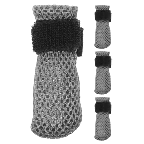 Milisten 4 Stück Katzen-Badestiefel: Pfotenschutz für Haustiere – rutschfeste Fellpflegeschuhe – weiche Polyester-Badestiefel für Hauskatzen zum Krallenschneiden von Milisten