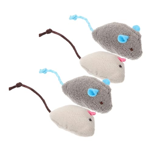 Milisten Katzenspielzeug-Set 4-teilig Katzenmaus-Spielzeug Interaktives Kätzchenspielzeug Mäuse für Hauskatzen Haustierspielzeug Milisten Katzenspielzeug-Set 4-teilig Katzenmaus-Spielzeug Interaktives Kätzchenspielzeug Mäuse für Hauskatzen Haustierspielzeug von Milisten