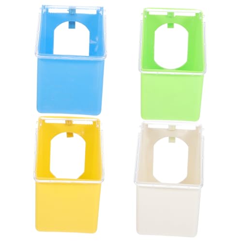 Milisten 4stücke Multifunktionale Pigeon Feeding Box Kreative Wasser Und Futterstation Für Tauben Hängender Futterspender Für Kleine Vögel Design Blau Gelb Grün Und Weiß von Milisten