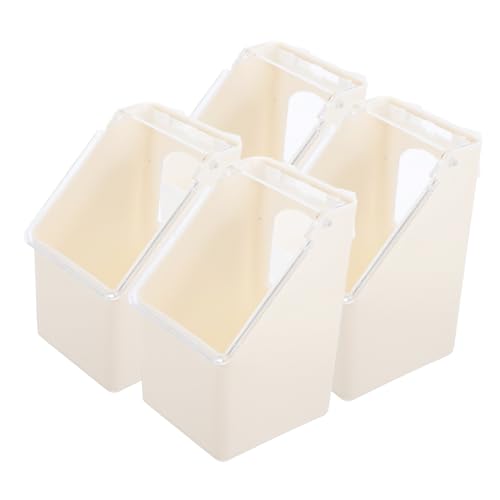 Milisten 4stücke Praktischer Tauben-futterspender Mit Deckel Multifunktionale Futter Wasserschalen Für Vogelkäfige Große Kapazität Einfache Und Installation von Milisten