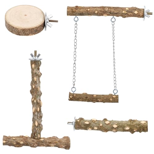 Milisten 4 Stück Teiliges Vogel sitzstangen Robustem Naturholz Komfortable Ruheplätze für Wellensittiche und Nymphensittiche Inklusive Stange und Schaukel Natürliches Vogelspielzeug für Milisten 4 Stück Teiliges Vogel sitzstangen Robustem Naturholz Komfortable Ruheplätze für Wellensittiche und Nymphensittiche Inklusive Stange und Schaukel Natürliches Vogelspielzeug für von Milisten