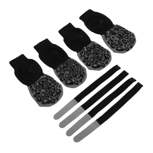 Milisten 4 Stück rutschfeste Haustiersocken für Glatte Böden Pflegeleichte Socken für Drinnen und Draußen Optimaler Schutz für Hunde von Milisten