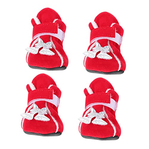 Milisten 4 Stücke Weihnachtshund Warm Schuhe Welpe Pfote Schutz Anti-Skid Pet Schuhe Milisten 4 Stücke Weihnachtshund Warm Schuhe Welpe Pfote Schutz Anti-Skid Pet Schuhe von Milisten
