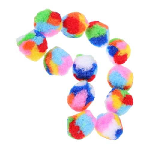 Milisten 40stücke Plüschbälle Katzenspielzeug Regenbogen Farbe Bälle Für Katzen Innenbereich Haustierspielzeug Interaktives Kaubälle Plüschbälle Neugierde von Milisten