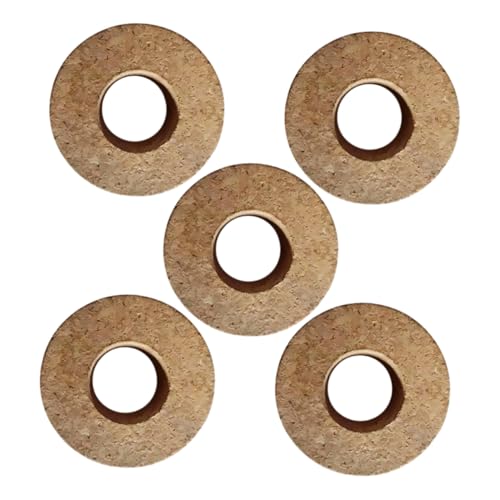 Milisten 5 Stück Hydroponische Vase -Kappe kleine hydroponische Vase Glasdeckel aus Holz Vermehrungsvasen für Pflanzen Hydrokultur-Töpfe Glasblumentopf hölzern Light Brown von Milisten