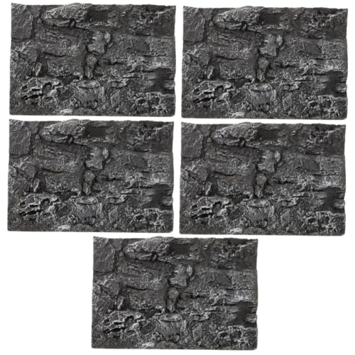 Milisten 5St Hintergrund Felsplatte 3D natürlicher Hintergrund Reptiliengehege Container Reptiliennebler Hintergrundtafeln für Aquarien Reptilienhintergrund für Terrarium Panzer Tier Käfig von Milisten