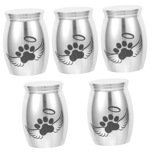 Milisten 5 Stücke Haustier Urne Für Katze Asche Mini Urne Dichtung Deckel Andenken Container Pet Memorial Urne von Milisten