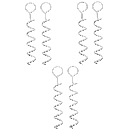 Milisten 6 STK Hundepfahlhalter Hundeanker Gartenpfähle für Hund Hundepfähle Hundepflöcke für draußen Hund binden pflock Hundepflock Bodenanker Hundeleine Erdspieß Hochleistungspfähle Eisen von Milisten