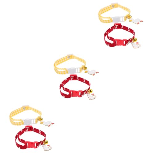 Milisten 6 STK Katzenhalsband Welpen Abbrechbare Katzenhalsbänder Halsband Für Welpen Katzenglocken Dekoratives Haustierhalsband Süßes Tier Baumwolle Polyester Junge Katzenkette von Milisten