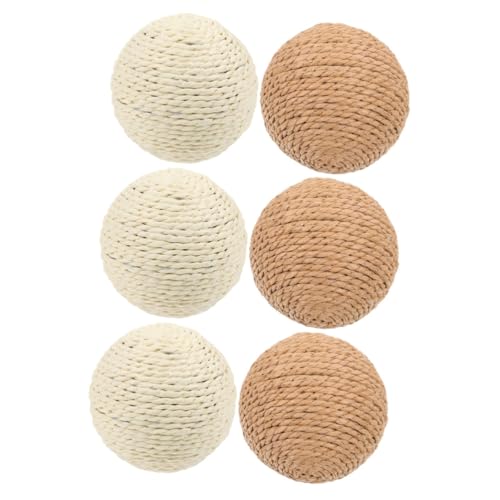 Milisten 6 STK Katze Sisalkugel Lustiges Katzenspielzeug Kätzchen-Spielzeugball interaktives katzenspielzeug katzenball Kauspielzeug für Kätzchen Katzenbedarf Spielzeug für Katzenbälle Milisten 6 STK Katze Sisalkugel Lustiges Katzenspielzeug Kätzchen-Spielzeugball interaktives katzenspielzeug katzenball Kauspielzeug für Kätzchen Katzenbedarf Spielzeug für Katzenbälle von Milisten