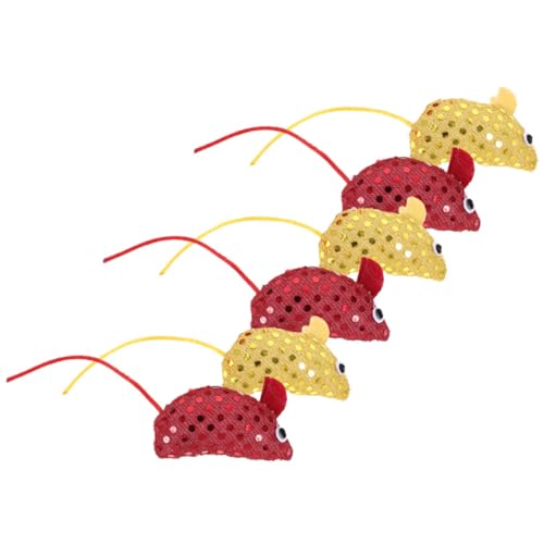 Milisten Katzenmäuse-Spielzeug 6er-Pack Weiche Leuchtende Mäuse-spielzeuge mit Pailletten Lustiges Spielzeug für Hauskatzen Spielzeugmaus für Katzen und Kätzchen Milisten Katzenmäuse-Spielzeug 6er-Pack Weiche Leuchtende Mäuse-spielzeuge mit Pailletten Lustiges Spielzeug für Hauskatzen Spielzeugmaus für Katzen und Kätzchen von Milisten