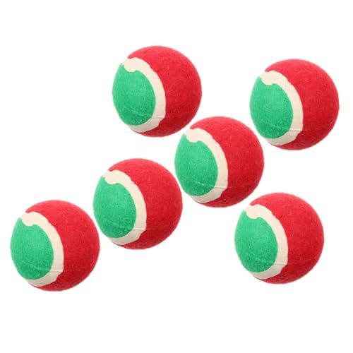 Milisten 6er-Pack Hundetennisbälle Hüpfbälle für Haustiere für Aggressive Kauer Spielzeug für Hunde Welpen Beißspielzeug Haustier-Tennis-Set mit Weihnachtsmotiv Milisten 6er-Pack Hundetennisbälle Hüpfbälle für Haustiere für Aggressive Kauer Spielzeug für Hunde Welpen Beißspielzeug Haustier-Tennis-Set mit Weihnachtsmotiv von Milisten