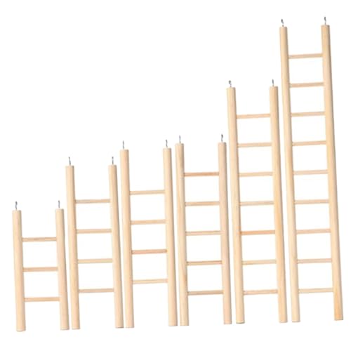 Milisten 6Stücke Papageien Holzleiter für Vogelkäfig Kletterspielzeug Sicher Kreativ für Wellensittiche Papageien Spielplatz für Vögel Installieren von Milisten