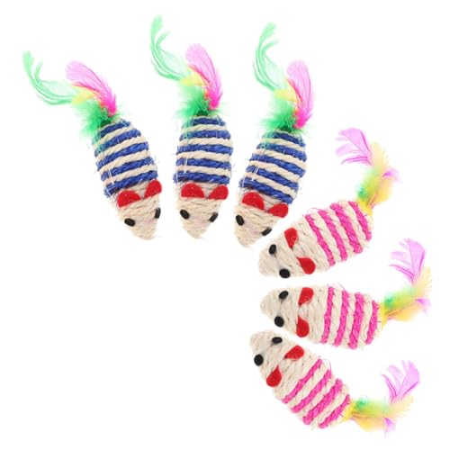 Milisten 6 Stücke Mäuse Spielzeug für Indoor Katzen Realistische Farben Sicher Spielzeug für Kätzchen Milisten 6 Stücke Mäuse Spielzeug für Indoor Katzen Realistische Farben Sicher Spielzeug für Kätzchen von Milisten