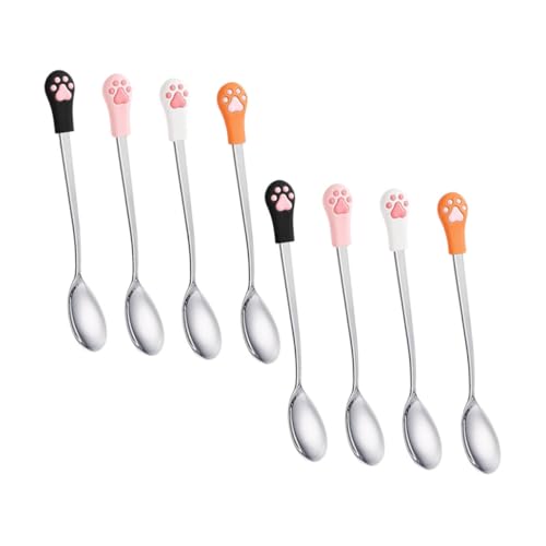 Milisten 8 Stück Teiliges Katzenfutterlöffel Katzenpfoten-Design Edelstahl-Gummi-Material Ergonomisch Geformt für Präzises Füttern von Nassfutter Leicht zu Reinigen für Katzen und Hunde Milisten 8 Stück Teiliges Katzenfutterlöffel Katzenpfoten-Design Edelstahl-Gummi-Material Ergonomisch Geformt für Präzises Füttern von Nassfutter Leicht zu Reinigen für Katzen und Hunde von Milisten