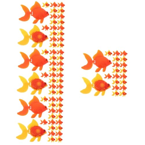 Milisten 80 STK Künstlicher Aquarium Dekoration Puppenhaus-Accessoire Mini-Spielzeug Mini- -Modell Tischzubehör Künstlicher Fisch Plastik EIN Bad Nehmen Kind von Milisten