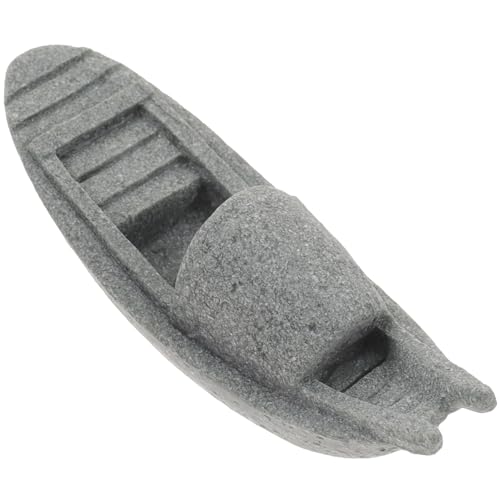 Milisten Aquarium Deko Boot Rockery Landschaftsornament Langlebig Wasserfreundlich Natürliche Gestaltung für Kleine Aquarien Teiche und Fischbecken Einfache Pflege und Naturnahes Flair von Milisten