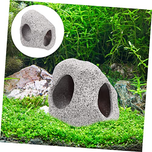 Milisten Aquarium Dekoration Garnelen Versteck Höhle Fisch Versteck Höhle Naturnahe Deko für Aquarium mit Stabilem Boden und Langlebigem Material von Milisten
