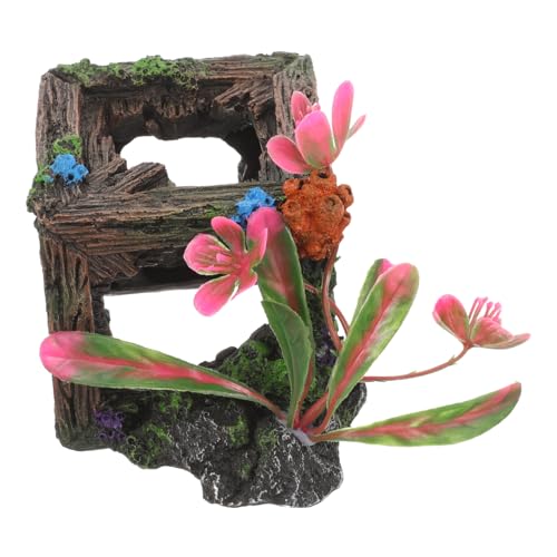 Milisten Aquarium Dekoration Resin Versteckhaus Für Fische Und Garnelen Als Landschaftsornament Für Aquarien Und Reptilienkäfige Langlebig Und von Milisten