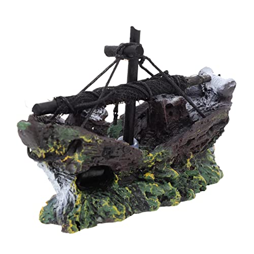 Milisten Aquarium Schiffswrack Dekoration aus Umweltfreundlichem Resin Piratenschiff Deko Versteck und Spielplatz für Fische Aquarium Fish Tank Sea Model Ornament Milisten Aquarium Schiffswrack Dekoration aus Umweltfreundlichem Resin Piratenschiff Deko Versteck und Spielplatz für Fische Aquarium Fish Tank Sea Model Ornament von Milisten