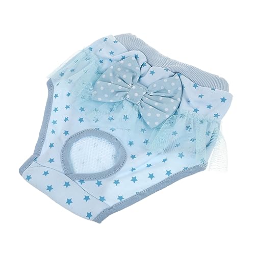 Milisten Wiederverwendbare Dog Pants Für Weibliche Hunde Waschbare Hygieneunterlage Mit Süßem Design Für Menstruationszeiten Blau Milisten Wiederverwendbare Dog Pants Für Weibliche Hunde Waschbare Hygieneunterlage Mit Süßem Design Für Menstruationszeiten Blau von Milisten