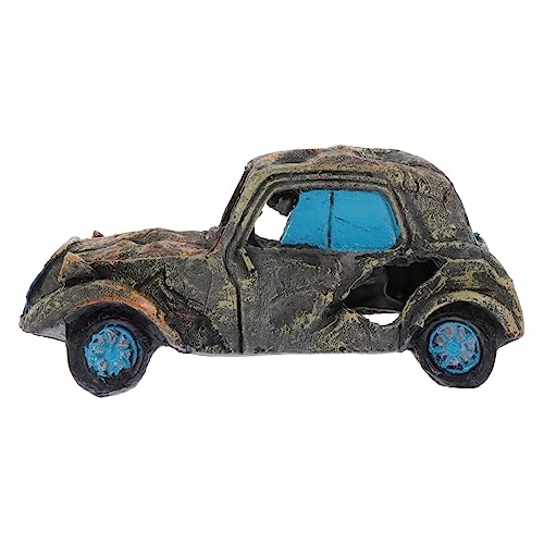 Milisten Dekoration für Fischtankwagen Aquarium-Ornamente-Höhle Wasser- Aquarium Versteck Panzer The Gray The Grey stabmixwe Landschaft Aquarium Dekoration Autos Fischtankdekorationen Harz von Milisten