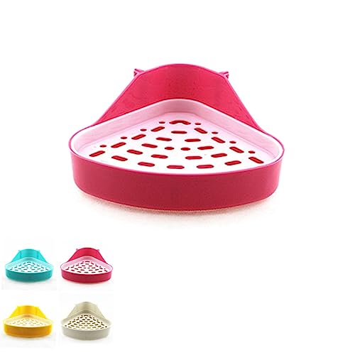 Milisten Dreieckige Haustier Toilette mit Doppellagendesign Platzsparend für Kaninchen Frettchen Meerschweinchen und Kleine Tiere Langlebig Einfach zu Reinigen für Zufällige Farbe von Milisten