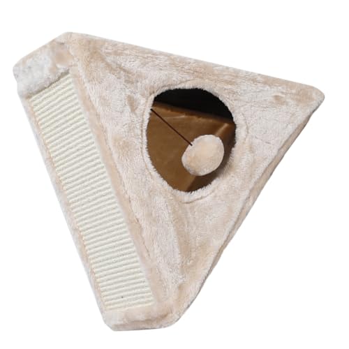 Milisten Faltbares Dreieck Katzenbett Sisal Bequeme Zelt-haushütte Für Katzen Und Kleine Hunde Für Drinnen Und Draußen Stilvolles Design Für Zuhause von Milisten