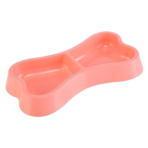 Milisten Dual Pet Bowl Hunde und Katzenfütterungsschale in Knochenform rutschfest und Leicht zu Reinigen für Trockenfutter Nassfutter und Wasser von Milisten