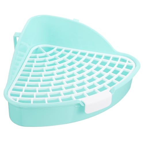 Milisten Eckige Kaninchen Toilette für Kleintiere Spritzwassergeschütztes Design Abnehmbar und Leicht zu Reinigen für Kaninchen und Meerschweinchen Platzsparend und Geruchshemmend von Milisten