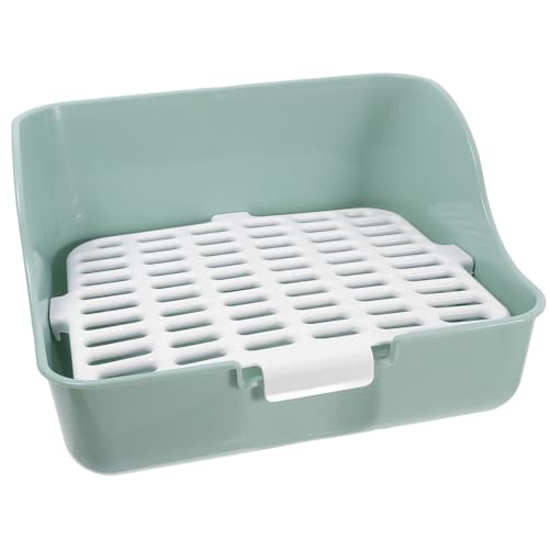 Milisten Ecktoilette für Kleintiere Mintgrün Spritzwassergeschützt Stabile Konstruktion Geräumig für Meerschweinchen Chinchillas und Kaninchen Hygienische Hasentoilette für Sauberes von Milisten