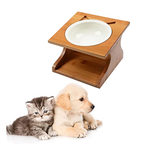 Milisten Einstellbarer Hundenapf aus Holz Futter und Wasserschüssel für Hunde Katzen und Welpen Rutschfester Bambusboden für Zuhause Geruchsfrei und Langlebig Milisten Einstellbarer Hundenapf aus Holz Futter und Wasserschüssel für Hunde Katzen und Welpen Rutschfester Bambusboden für Zuhause Geruchsfrei und Langlebig von Milisten
