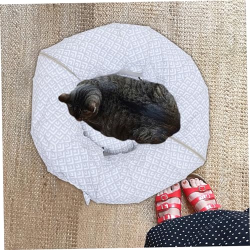 Milisten Faltbarer Katzentunnel und Schlafplatz aus Robustem Stoff Multifunktionales Katzenbett mit Integriertem Bequemes Indoor Katzentunnelspielzeug für Interaktives und Einfache Milisten Faltbarer Katzentunnel und Schlafplatz aus Robustem Stoff Multifunktionales Katzenbett mit Integriertem Bequemes Indoor Katzentunnelspielzeug für Interaktives und Einfache von Milisten